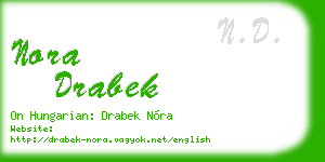 nora drabek business card